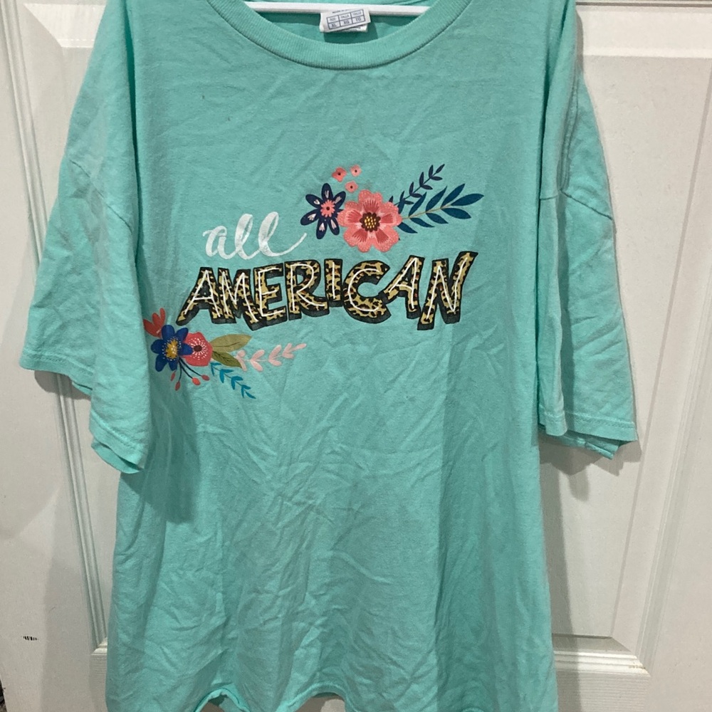 Delta Teal 'All American' Short Sleeve Tee